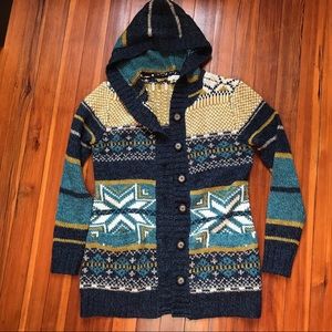 Royal Robbins knit cardigan style hooded sweater